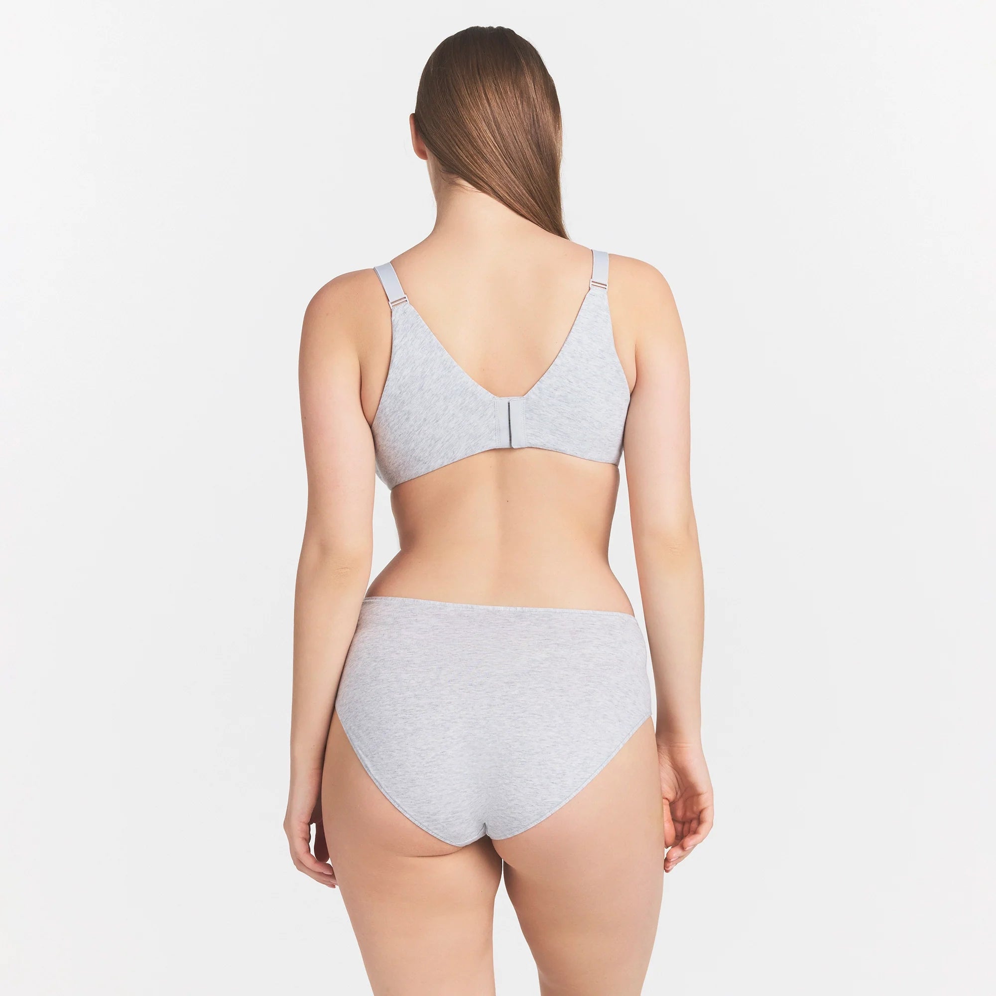 EVERYDAY COTTON FULL COVERAGE BRA | LIGHT HEATHER GREY